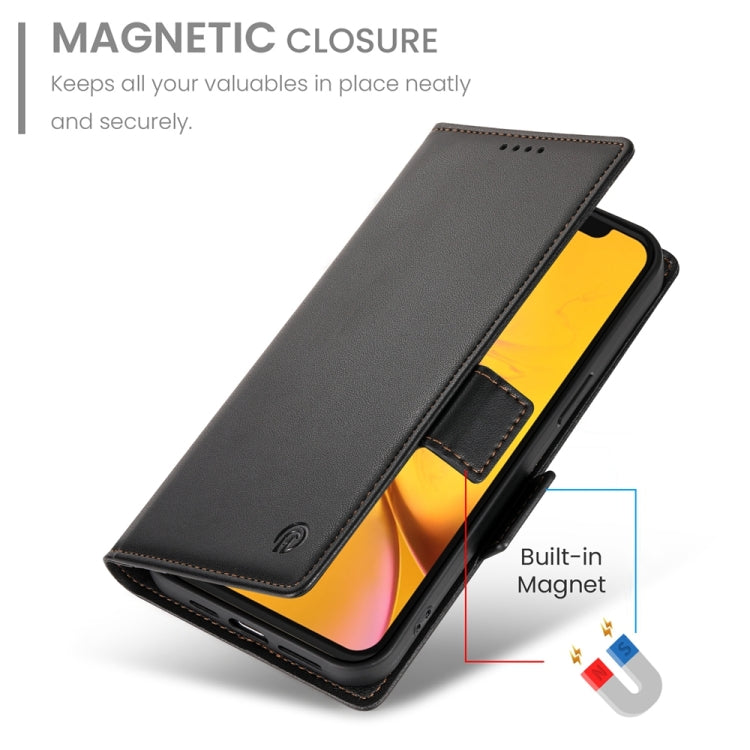 For iPhone XR Side Buckle Magnetic Frosted Leather Phone Case
