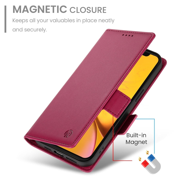 For iPhone XR Side Buckle Magnetic Frosted Leather Phone Case