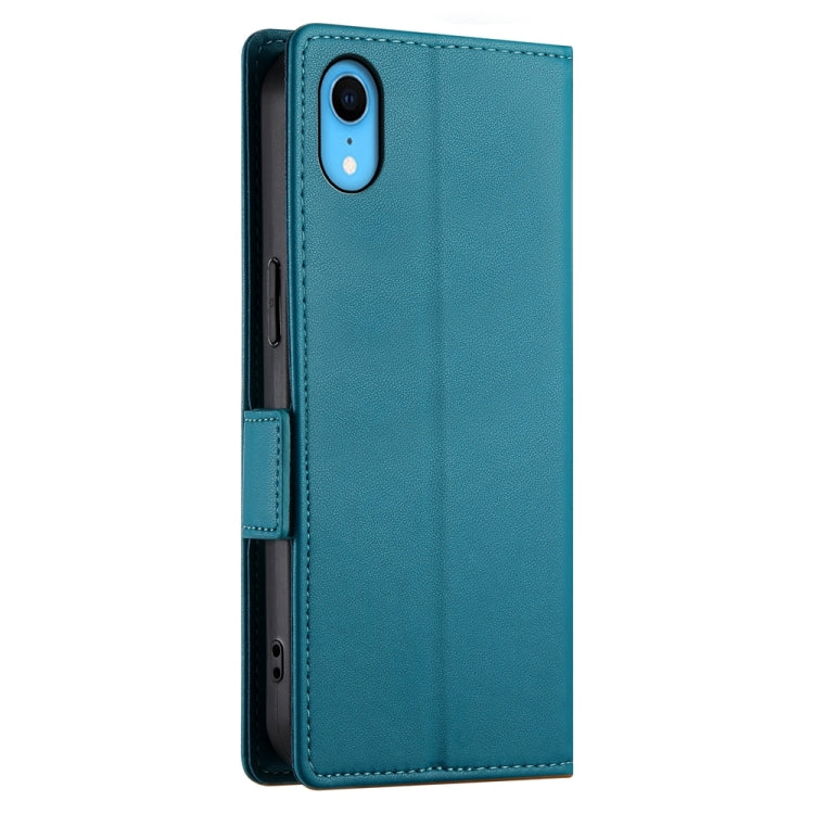 For iPhone XR Side Buckle Magnetic Frosted Leather Phone Case