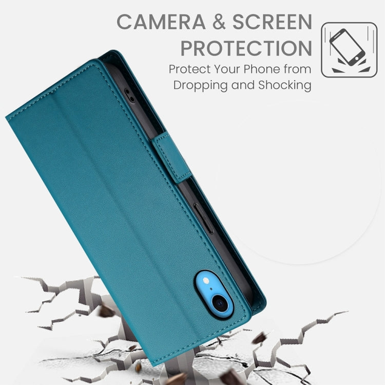 For iPhone XR Side Buckle Magnetic Frosted Leather Phone Case