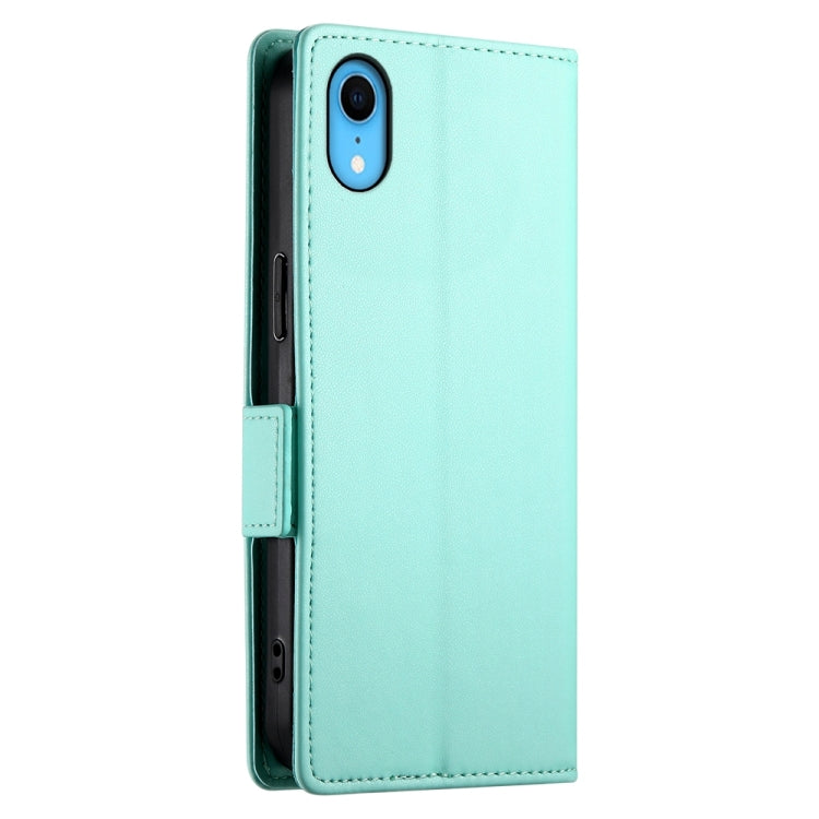 For iPhone XR Side Buckle Magnetic Frosted Leather Phone Case