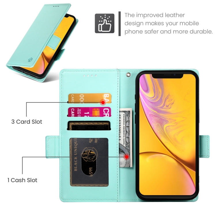 For iPhone XR Side Buckle Magnetic Frosted Leather Phone Case