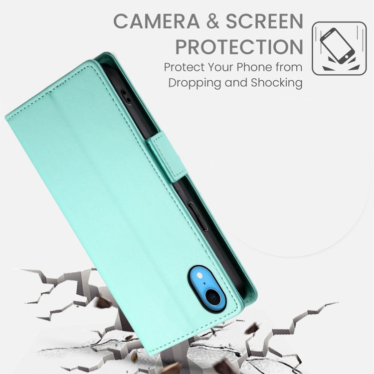 For iPhone XR Side Buckle Magnetic Frosted Leather Phone Case