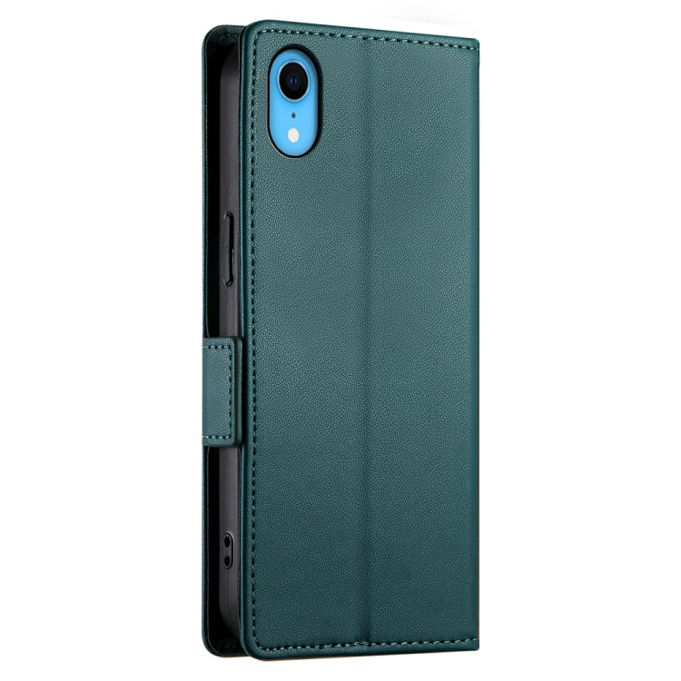 For iPhone XR Side Buckle Magnetic Frosted Leather Phone Case