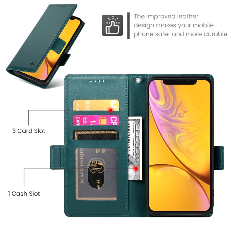 For iPhone XR Side Buckle Magnetic Frosted Leather Phone Case