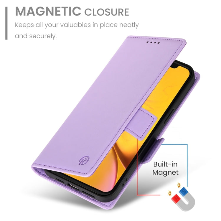 For iPhone XR Side Buckle Magnetic Frosted Leather Phone Case