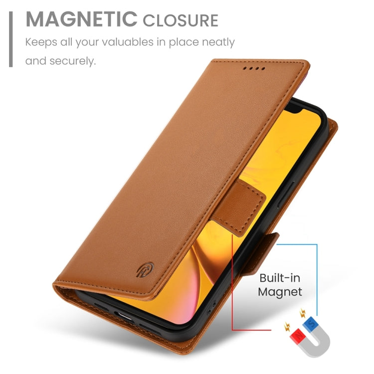 For iPhone XR Side Buckle Magnetic Frosted Leather Phone Case