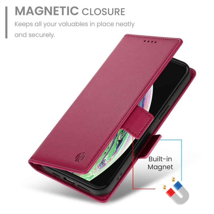 For iPhone XS Max Side Buckle Magnetic Frosted Leather Phone Case