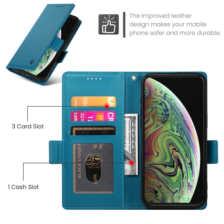 For iPhone XS Max Side Buckle Magnetic Frosted Leather Phone Case