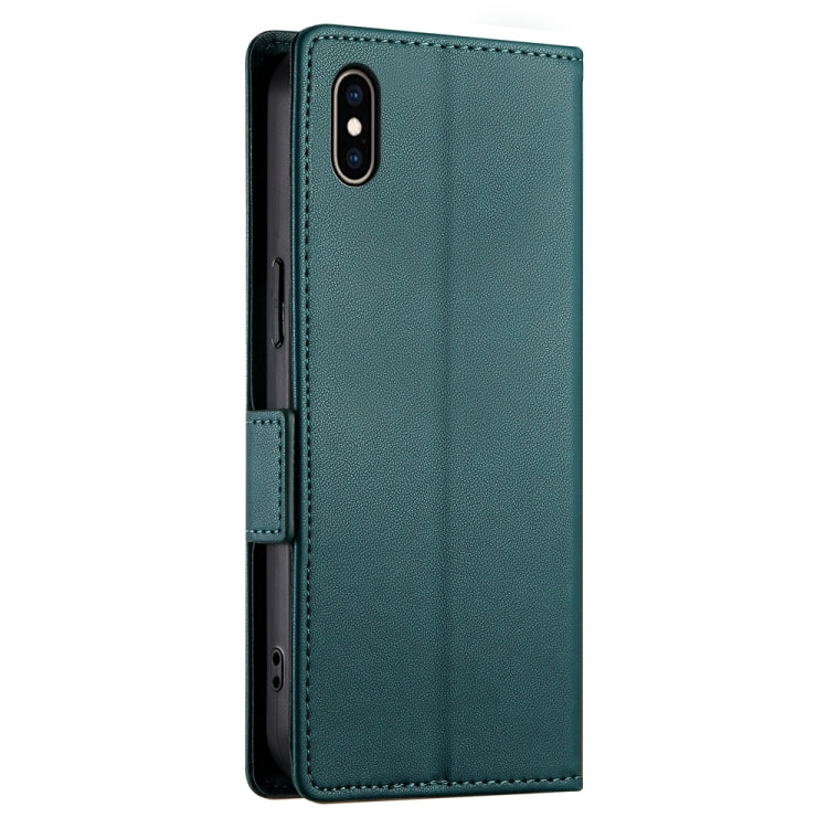 For iPhone XS Max Side Buckle Magnetic Frosted Leather Phone Case