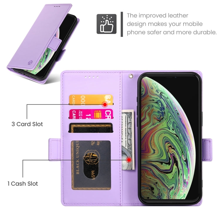 For iPhone XS Max Side Buckle Magnetic Frosted Leather Phone Case