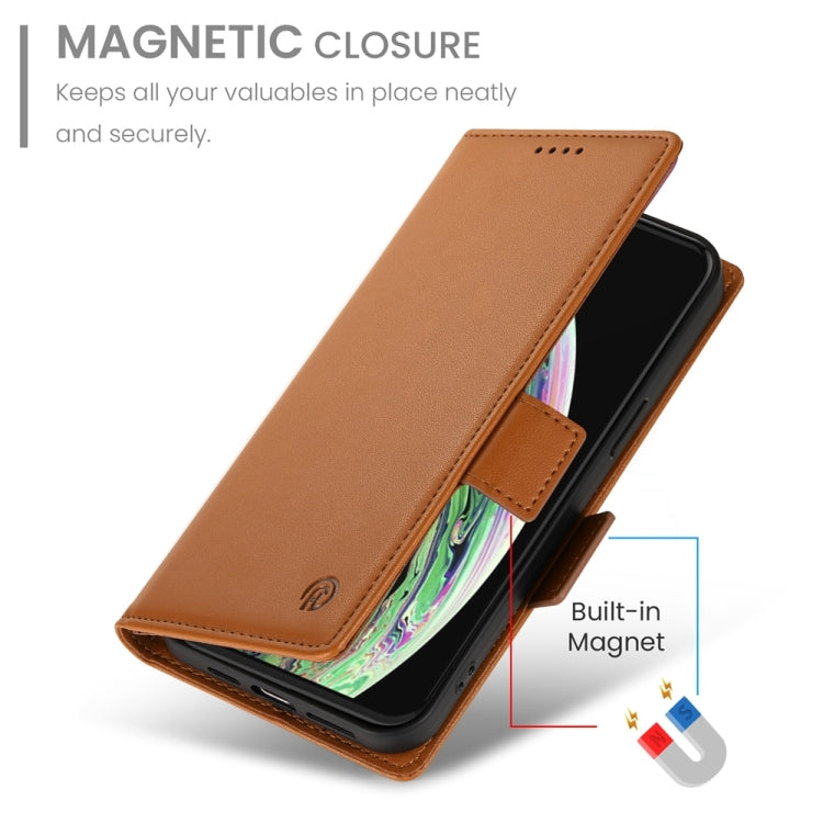 For iPhone XS Max Side Buckle Magnetic Frosted Leather Phone Case