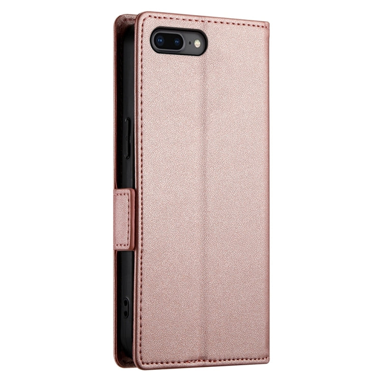 For iPhone 8 Plus / 7 Plus Side Buckle Magnetic Frosted Leather Phone Case