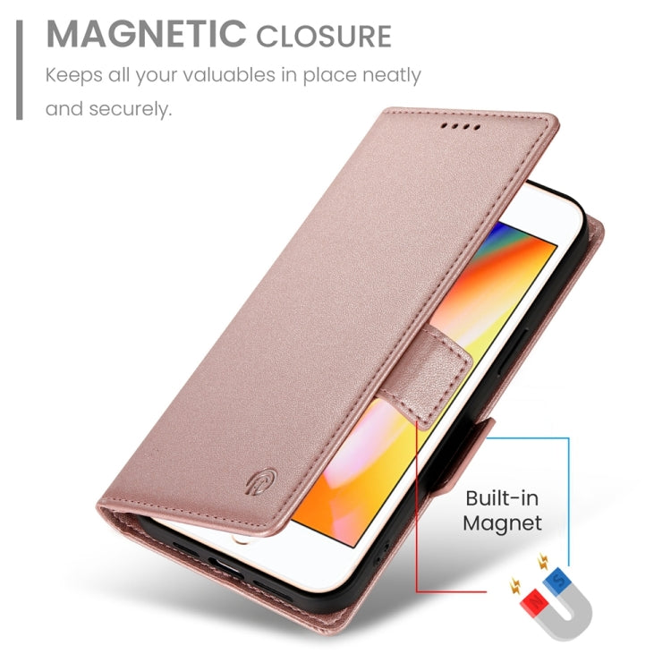 For iPhone 8 Plus / 7 Plus Side Buckle Magnetic Frosted Leather Phone Case