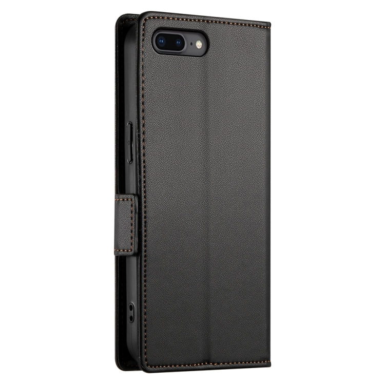 For iPhone 8 Plus / 7 Plus Side Buckle Magnetic Frosted Leather Phone Case
