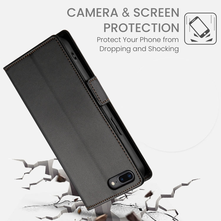 For iPhone 8 Plus / 7 Plus Side Buckle Magnetic Frosted Leather Phone Case
