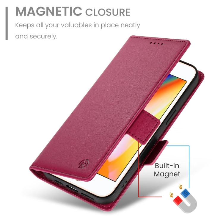 For iPhone 8 Plus / 7 Plus Side Buckle Magnetic Frosted Leather Phone Case