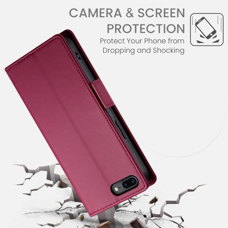 For iPhone 8 Plus / 7 Plus Side Buckle Magnetic Frosted Leather Phone Case