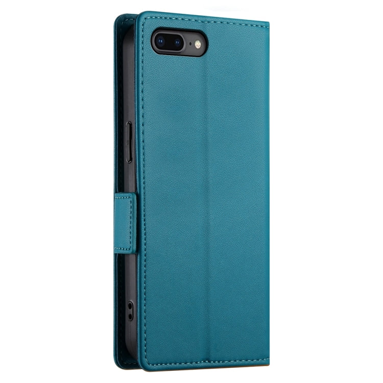 For iPhone 8 Plus / 7 Plus Side Buckle Magnetic Frosted Leather Phone Case