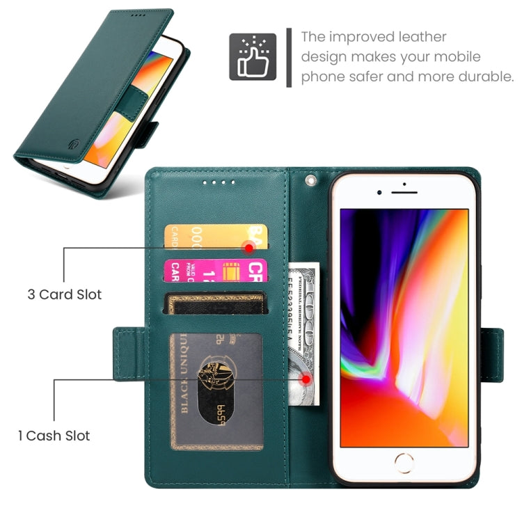 For iPhone 8 Plus / 7 Plus Side Buckle Magnetic Frosted Leather Phone Case