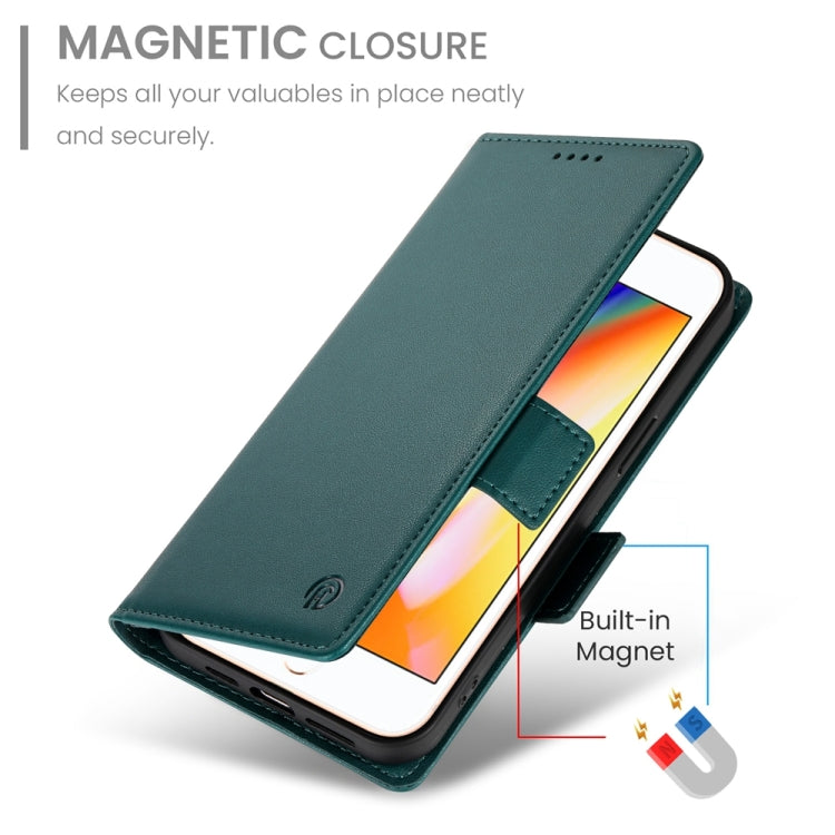 For iPhone 8 Plus / 7 Plus Side Buckle Magnetic Frosted Leather Phone Case
