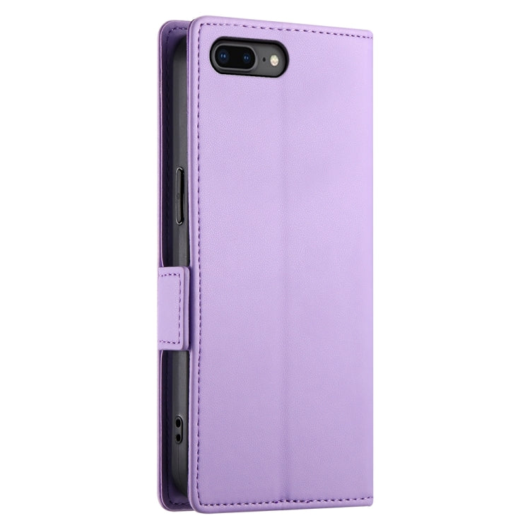 For iPhone 8 Plus / 7 Plus Side Buckle Magnetic Frosted Leather Phone Case