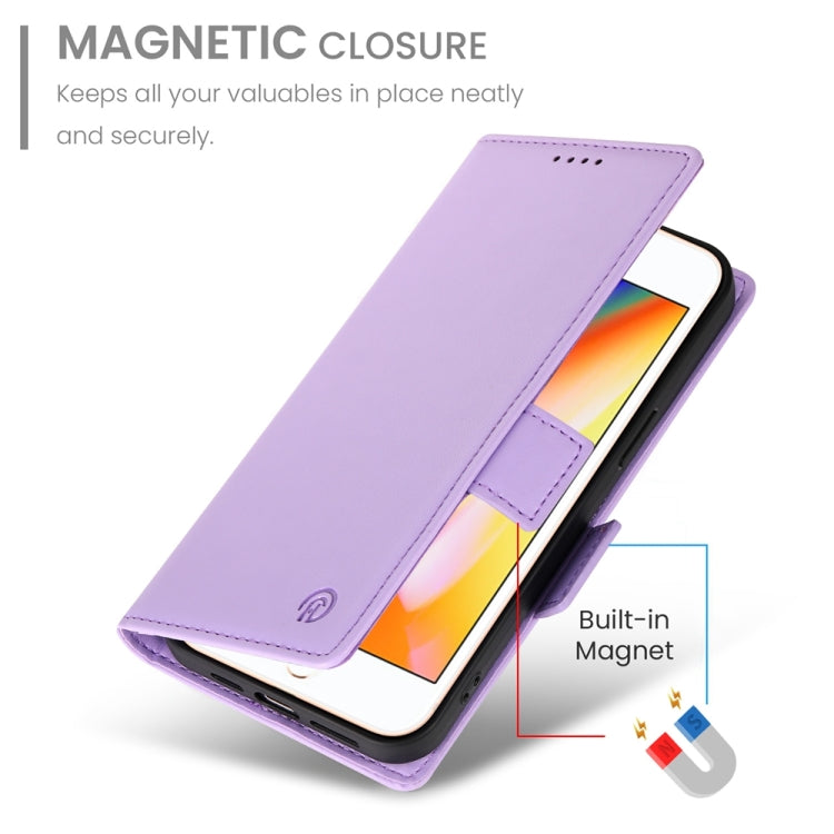 For iPhone 8 Plus / 7 Plus Side Buckle Magnetic Frosted Leather Phone Case