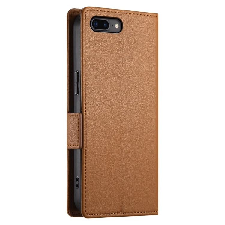 For iPhone 8 Plus / 7 Plus Side Buckle Magnetic Frosted Leather Phone Case