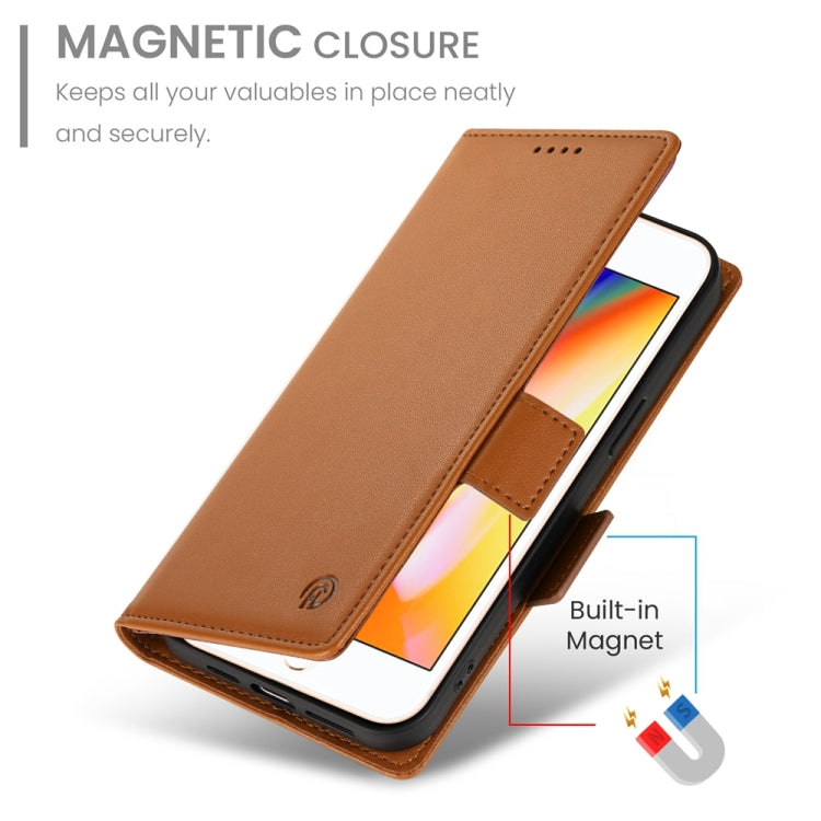 For iPhone 8 Plus / 7 Plus Side Buckle Magnetic Frosted Leather Phone Case
