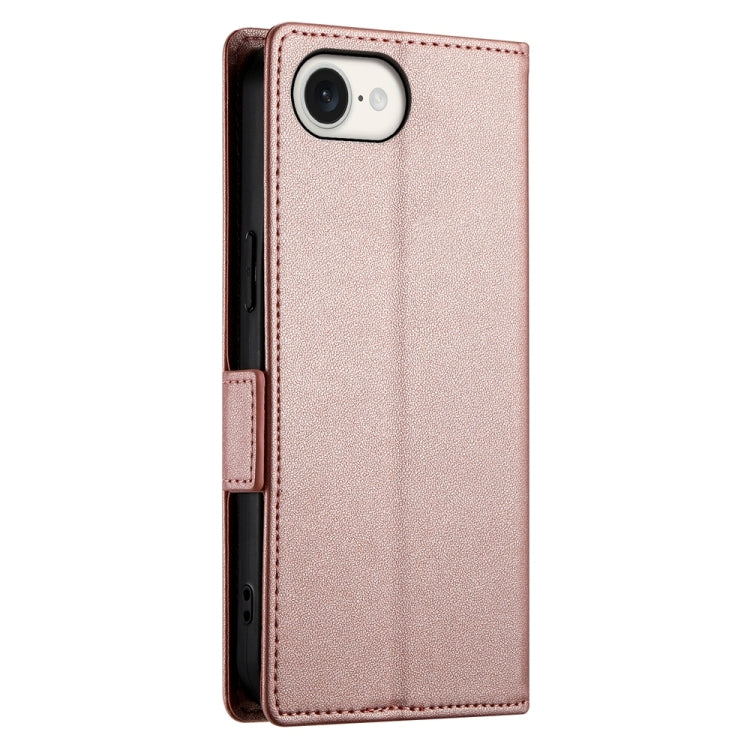 For iPhone 17e / 16e Side Buckle Magnetic Frosted Leather Phone Case