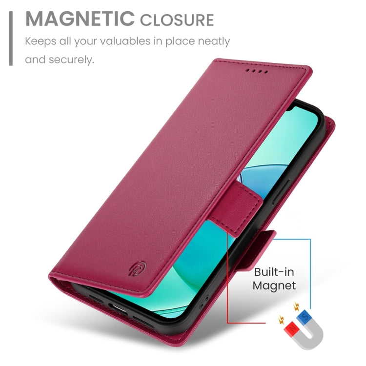 For iPhone 17e / 16e Side Buckle Magnetic Frosted Leather Phone Case