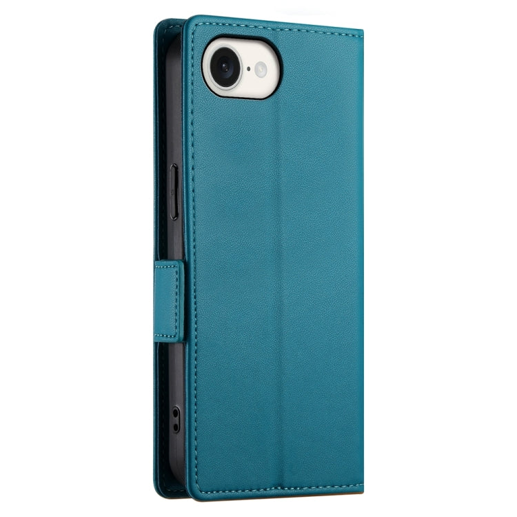 For iPhone 17e / 16e Side Buckle Magnetic Frosted Leather Phone Case