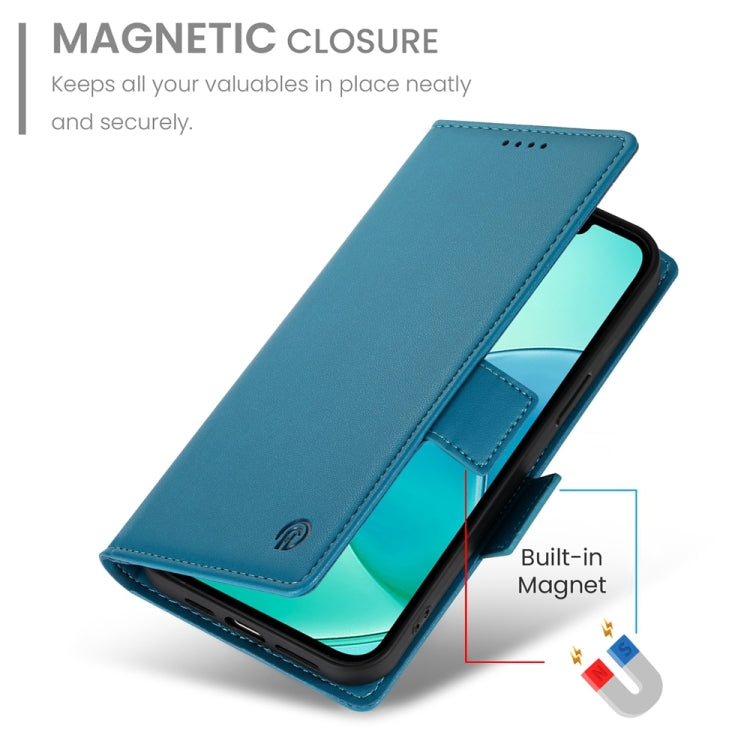 For iPhone 17e / 16e Side Buckle Magnetic Frosted Leather Phone Case