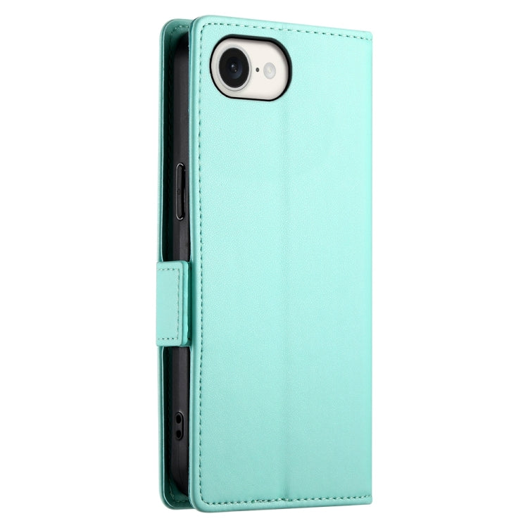 For iPhone 17e / 16e Side Buckle Magnetic Frosted Leather Phone Case