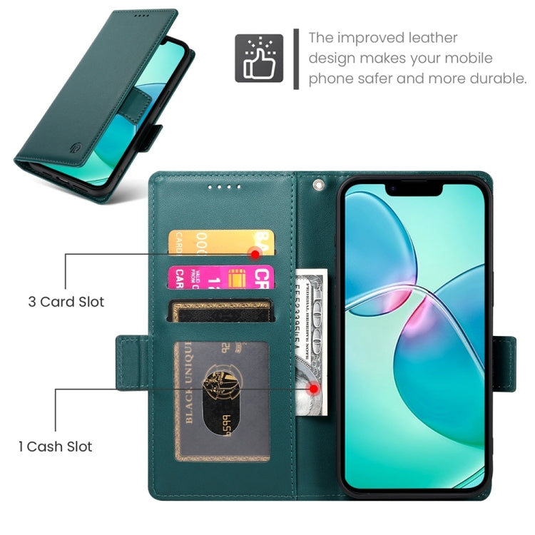For iPhone 17e / 16e Side Buckle Magnetic Frosted Leather Phone Case