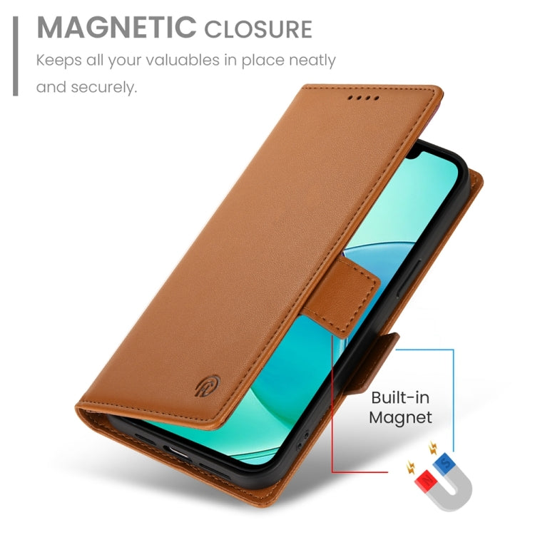 For iPhone 17e / 16e Side Buckle Magnetic Frosted Leather Phone Case