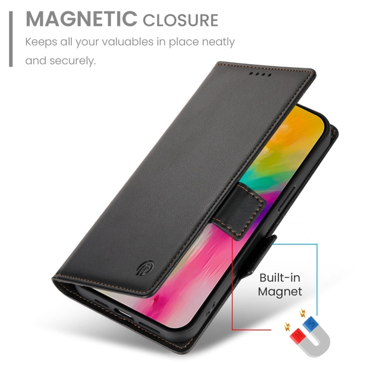 For iPhone 16 Pro Max Side Buckle Magnetic Frosted Leather Phone Case