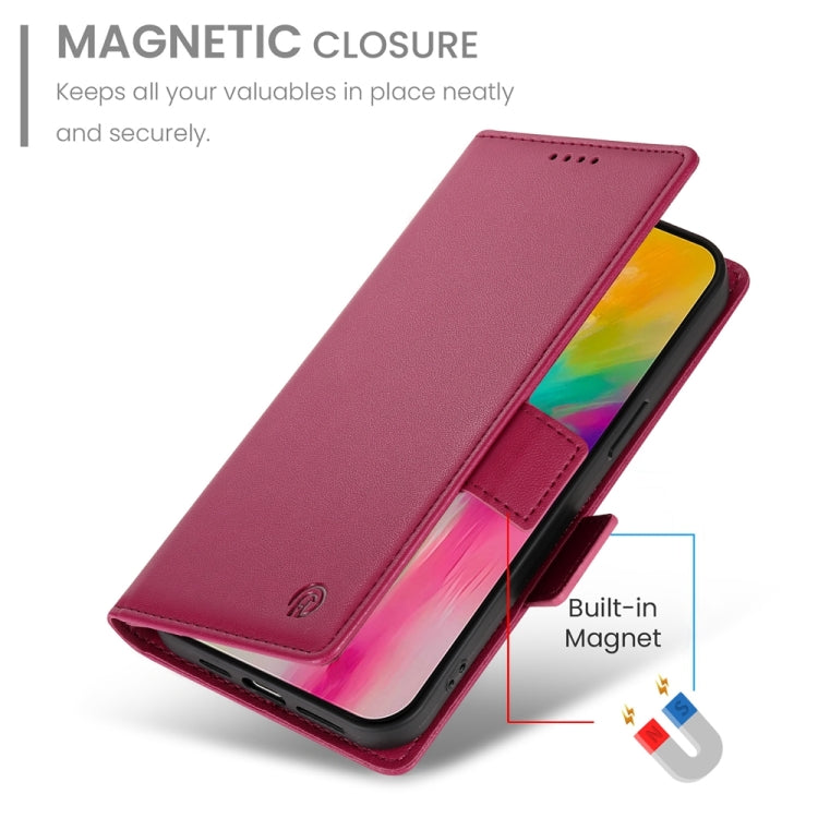 For iPhone 16 Pro Max Side Buckle Magnetic Frosted Leather Phone Case