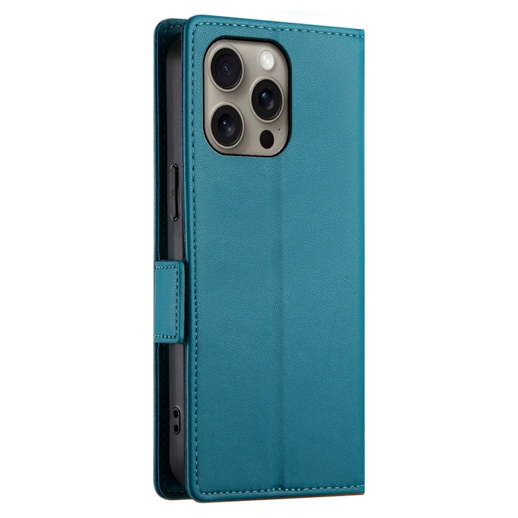 For iPhone 16 Pro Max Side Buckle Magnetic Frosted Leather Phone Case