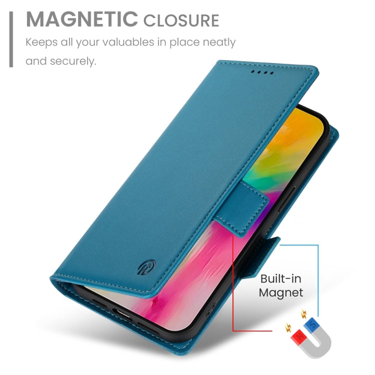 For iPhone 16 Pro Max Side Buckle Magnetic Frosted Leather Phone Case