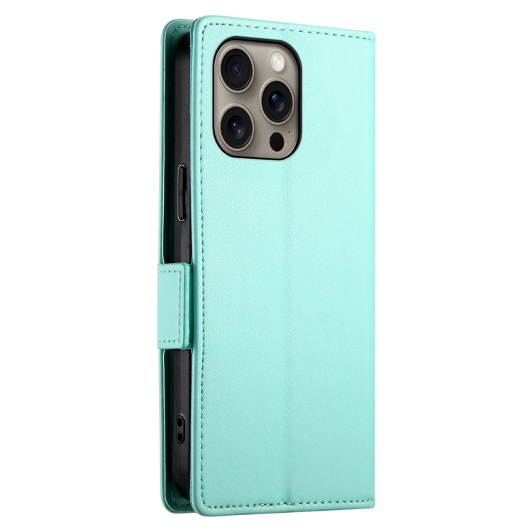 For iPhone 16 Pro Max Side Buckle Magnetic Frosted Leather Phone Case