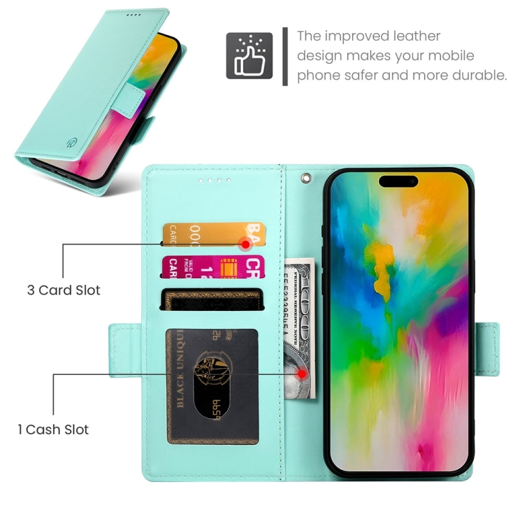 For iPhone 16 Pro Max Side Buckle Magnetic Frosted Leather Phone Case