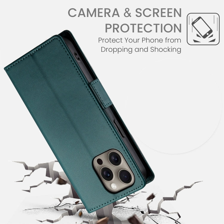 For iPhone 16 Pro Max Side Buckle Magnetic Frosted Leather Phone Case
