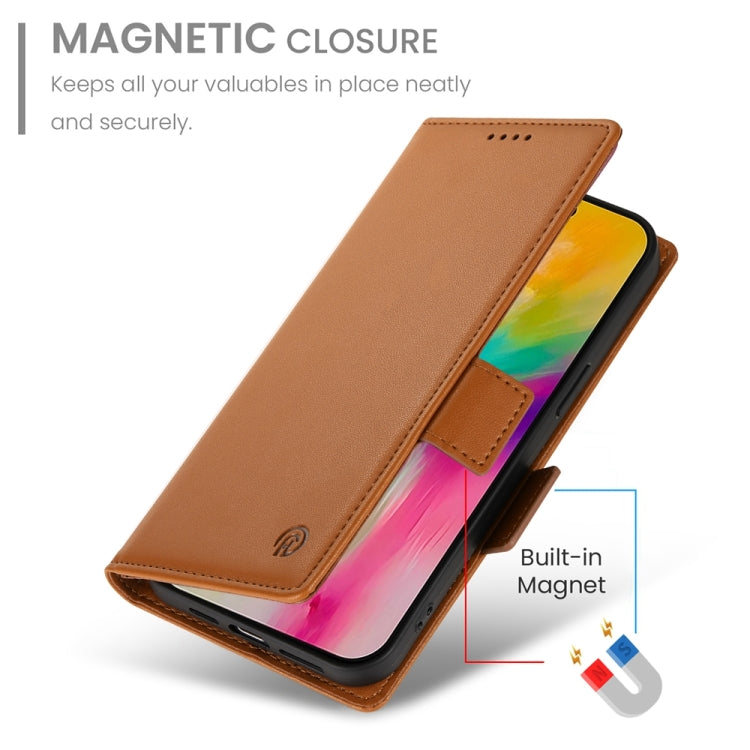 For iPhone 16 Pro Max Side Buckle Magnetic Frosted Leather Phone Case