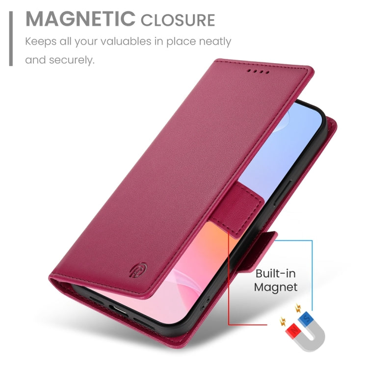 For iPhone 16 Pro Side Buckle Magnetic Frosted Leather Phone Case