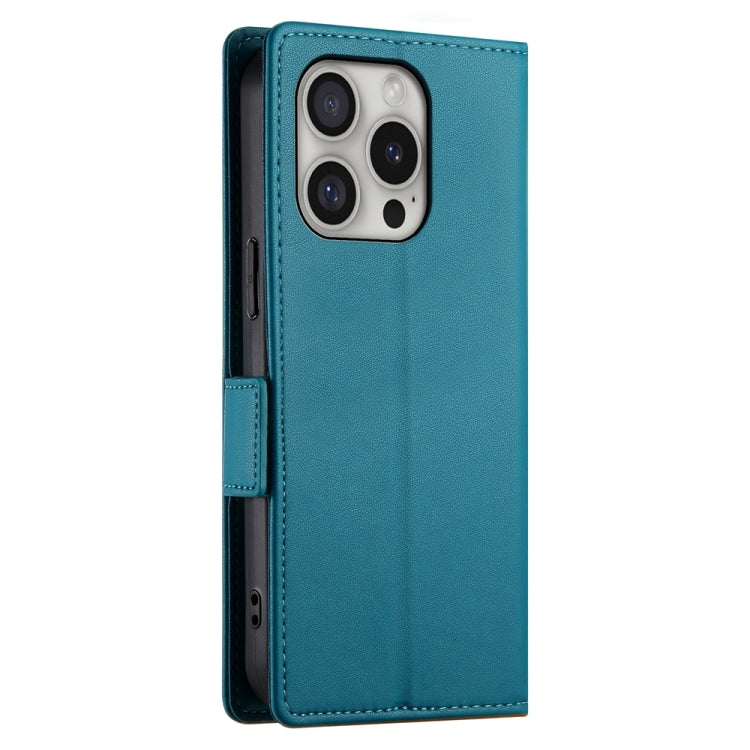 For iPhone 16 Pro Side Buckle Magnetic Frosted Leather Phone Case