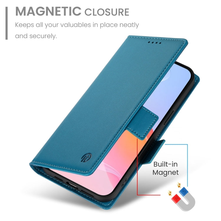 For iPhone 16 Pro Side Buckle Magnetic Frosted Leather Phone Case