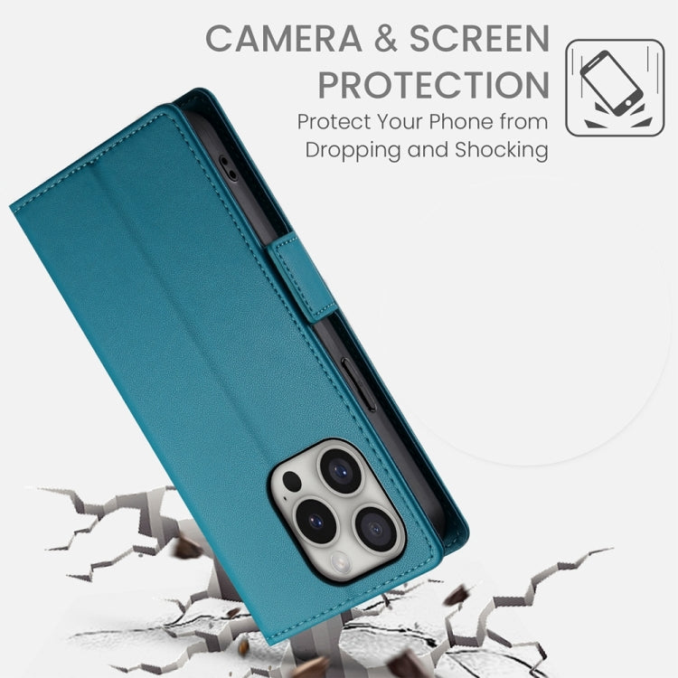 For iPhone 16 Pro Side Buckle Magnetic Frosted Leather Phone Case