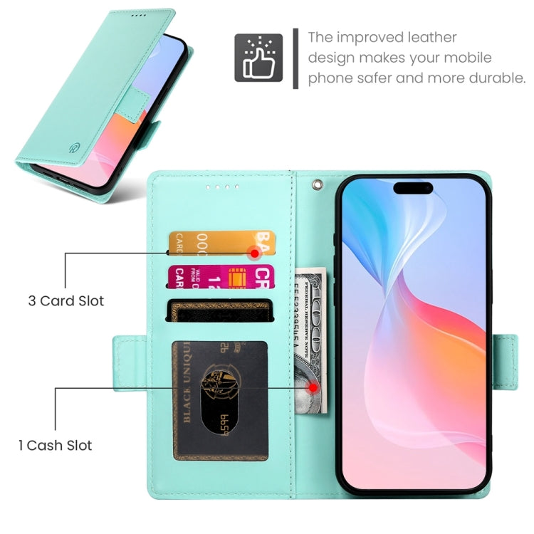 For iPhone 16 Pro Side Buckle Magnetic Frosted Leather Phone Case