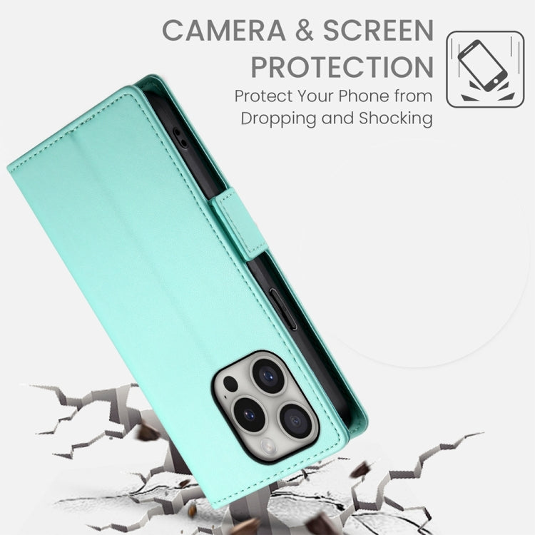 For iPhone 16 Pro Side Buckle Magnetic Frosted Leather Phone Case